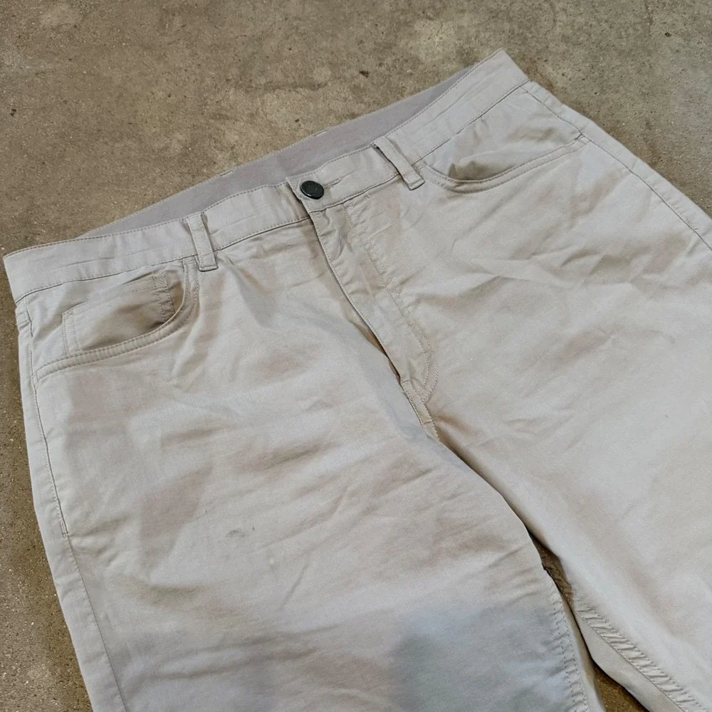 Faherty Movement 5-Pocket Pants Mens 33x30 Grey Fossil Stretch MBC0042-FOS